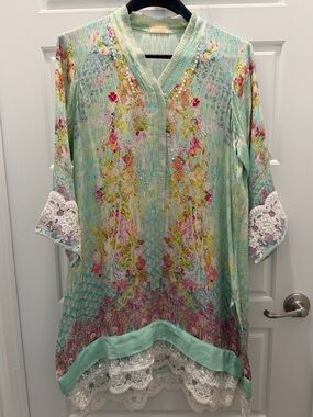 Farah Talib Aziz silk printed kurti